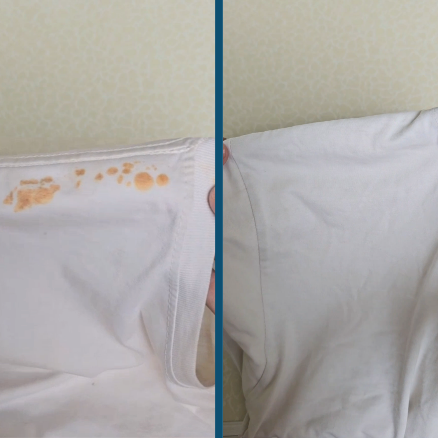 Before After Oxalic Acid Laundry