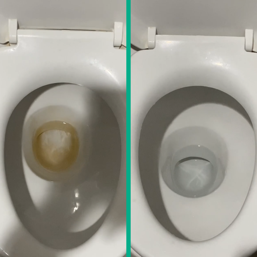 Before After Citric Acid Bathroom